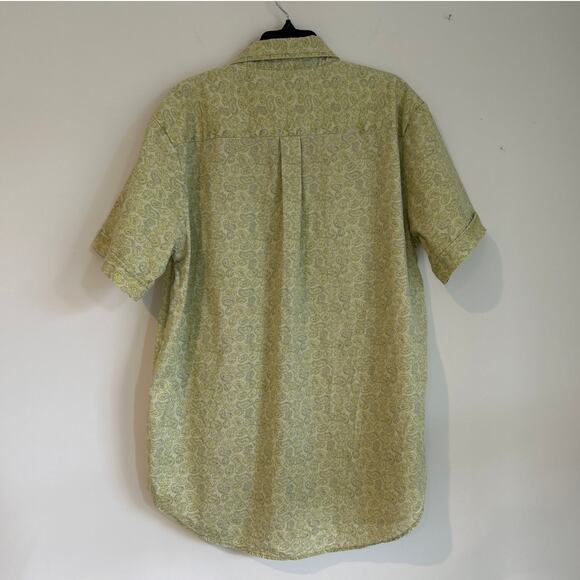 RE/DONE 70s Short Sleeve Shirt Citrus Paisley Cotton Button Front Top, Small - Picture 5 of 7